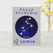 Lee Horoscoop Sterrenbeeld Kaart (Gele Bloem)