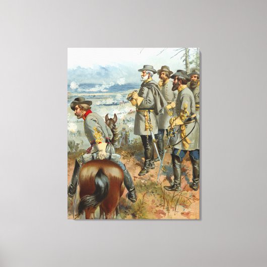 Lee in Fredericksburg 1862 Canvas Afdruk (Voorkant)