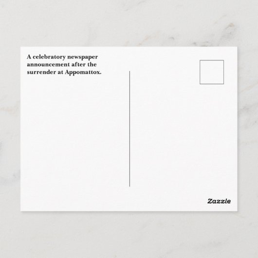 Lee se rend ! Carte postale (Dos)