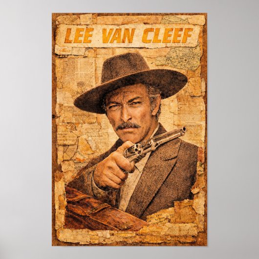 Lee Van Cleef with a Revolver Poster (Devant)