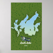 Leech lake Reisplattegrond Poster (Voorkant)