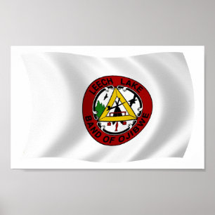 Leech Lake Reservaat Vlag Poster Afdruk