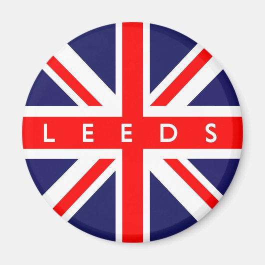 Leeds Britse vlag Magneet (Voorkant)