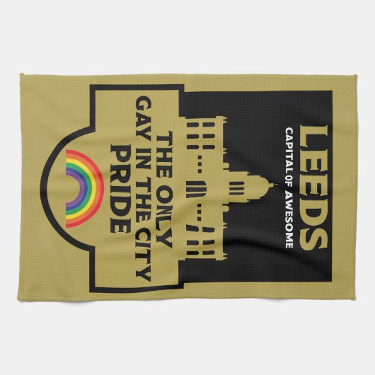 Leeds Gay Pride - Leeds Nederland - LGBT Theedoek (Horizontaal)