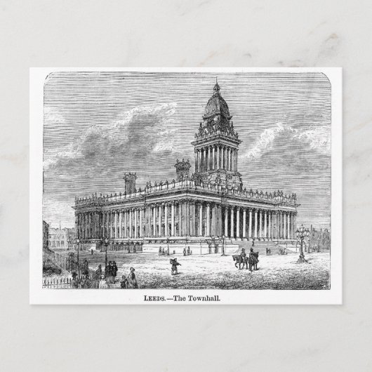 Leeds Townhall Briefkaart (Voorkant)