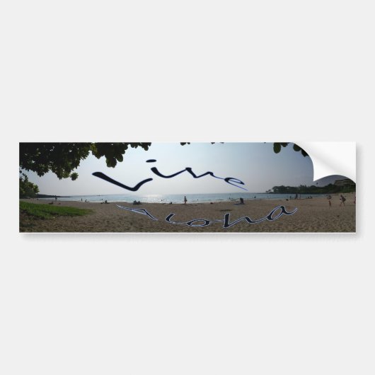 Leef Aloha Bumpersticker (Voorkant)
