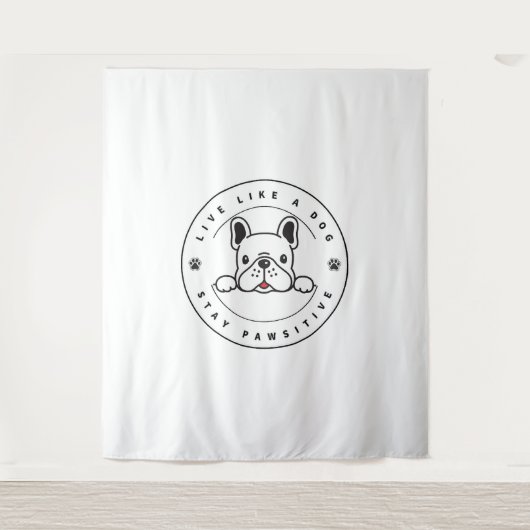 Leef als een hond Blijf passief (2) Wandkleed (Voorkant)