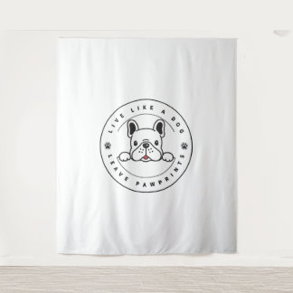 Leef als een hond Laat Pawprints (2) Wandkleed