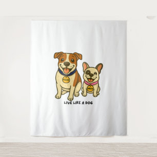 Leef als een hond Mozzie en Marlow Wandkleed