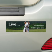 Leef als iemand met open Bumpersticker. Bumpersticker (Op auto)