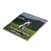  "Leef als iemand..." Tegel Tegeltje (Zijkant)