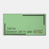 "Leef alsof iemand de poort open heeft gelaten" zi Bureaumat (Voorkant)