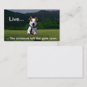 Leef alsof iemand het Open Visitekaartje van de Ga (Voorkant / Achterkant)