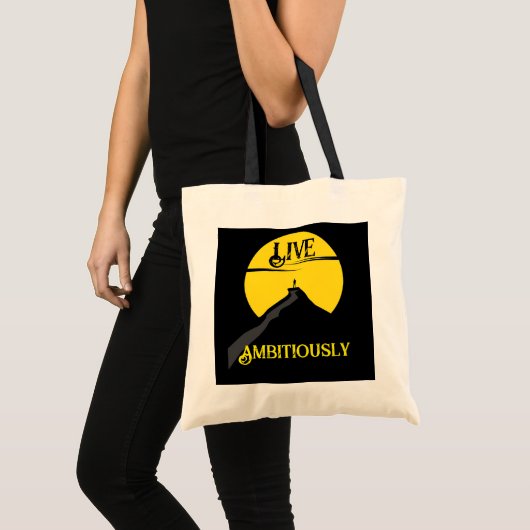 Leef Ambitieus Canvas tas (Voorkant (product))