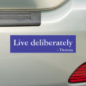 Leef bewust bumpersticker (Op auto)