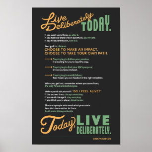Leef bewust: Een manifest Poster