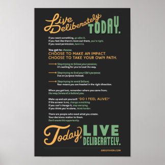 Leef bewust: Een manifest Poster