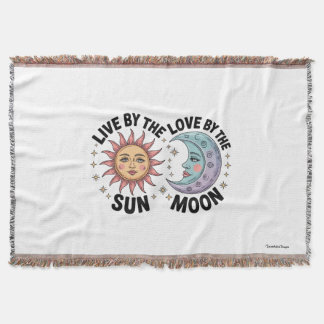 Leef bij de Zon, Liefde bij de Maan Retro Tote Tas Deken