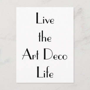 Leef de Art Deco Life Typografie Briefkaart