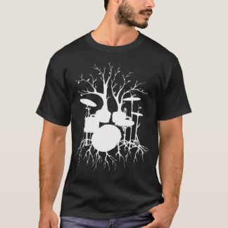 Leef de beat naar het tempo van de creatie drumkun t-shirt