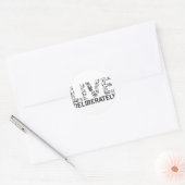 Leef doelbewust ronde sticker (Envelop)