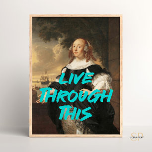 Leef door deze Renaissance Schilderij Quote Wall Poster