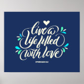 Leef een leven vol liefde poster (Voorkant)