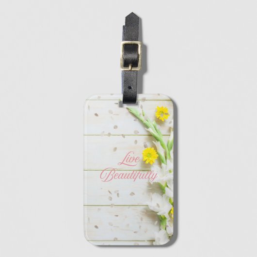 Leef een mooi leven. bagagelabel (Voorkant (verticaal))