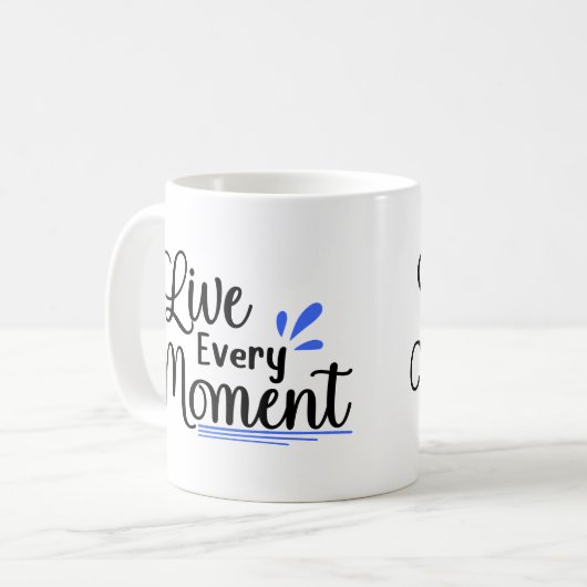 Leef elk moment koffiemok (Voorkant links)