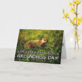 Leef elke dag alsof het Groundhog Day-kaart is! Kaart (Gele Bloem)