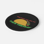 Leef elke dag alsof het taco is. papieren bordje (Gekanteld)