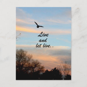 Leef en laat leven briefkaart