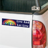 Leef en laat leven bumpersticker (Op Truck)