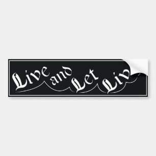 Leef en laat leven bumpersticker AA slogan herstel