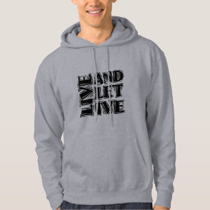 Leef en laat Levend 12 Citaat van de Slogan van de Hoodie