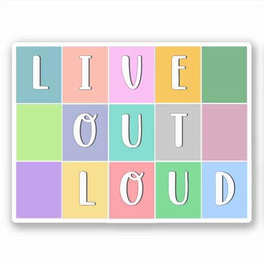 Leef hardop sticker (Voorkant)