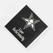 Leef heerlijk zwart Phillip Baphomet Servet (Hoek)