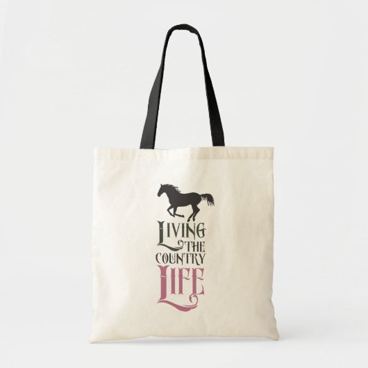 Leef het goede leven tote bag (Voorkant)