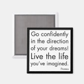 "Leef het leven dat je je hebt voorgesteld" Magneet (Voorkant / Achterkant)