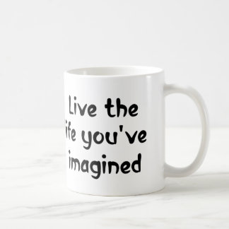 Leef het leven motivatie citaat van de koffiemugs koffiemok