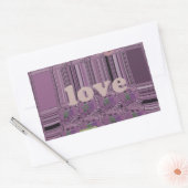 Leef het leven ten volle: eet, houd van, speel des rechthoekige sticker (Envelop)