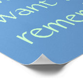 Leef het leven zoals je je herinnert poster (Hoek)