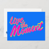 Leef het moment inspirerende slogan citaat briefka briefkaart (Voorkant / Achterkant)