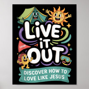 Leef het uit, hou van Jezus VBS 2025 Christelijke Poster