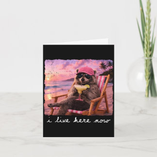 Leef hier wasbeer zomer vibes wilde meisje zomer kaart