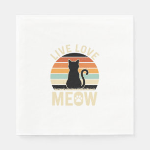 Leef Houd Van Poezen Vintage Kat Zonsondergang Des Servet