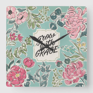 Leef in Bloom Groei met Grace Vierkante Klok