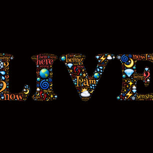 Leef in de Cadeau Inspirerend Word Art Poster