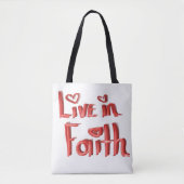 LEEF IN DE CANVAS TAS VAN GELOOF. (Voorkant)