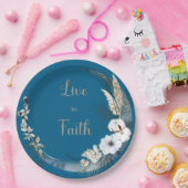 Leef in Faith Papieren Bordje (Feest)